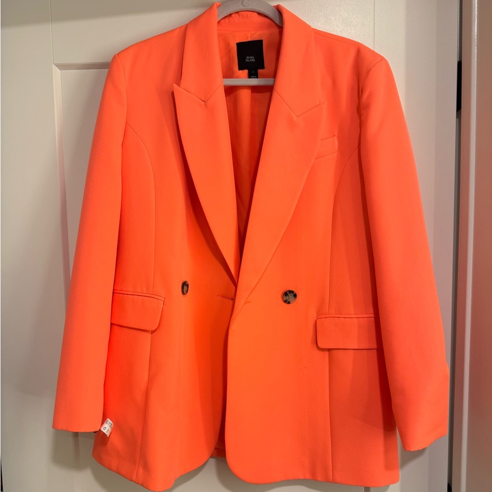 River Island Plus Structured Double Breasted Blazer I… Gem